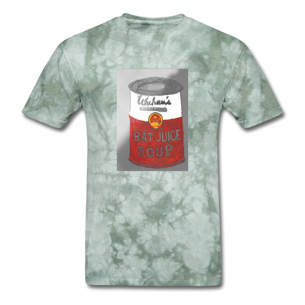 Wuhan Bat Juice Soup. - military green tie dye